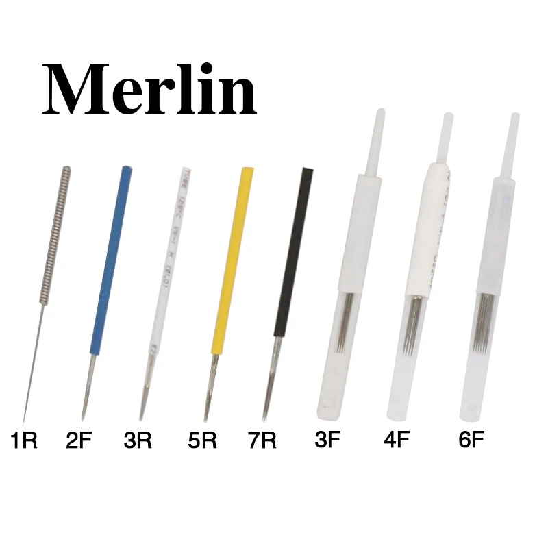 100 шт. 3R татуировки иглы 3 зубец круглый карты для Merlin Перманентный Munsu макияж