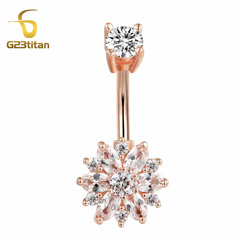 Серьги гвоздики из стали G23titan ювелирные изделия для пирсинга пупка с