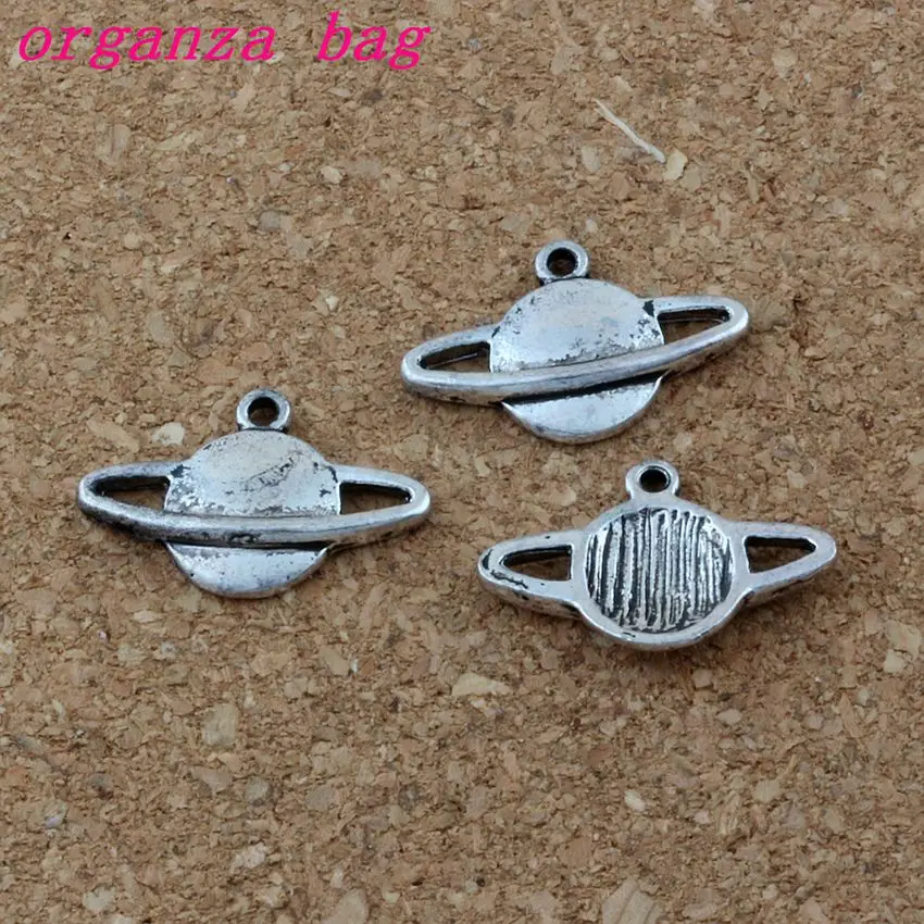 100 шт. цинковый сплав односторонний дизайн планеты Сатурн Подвески DIY ювелирные