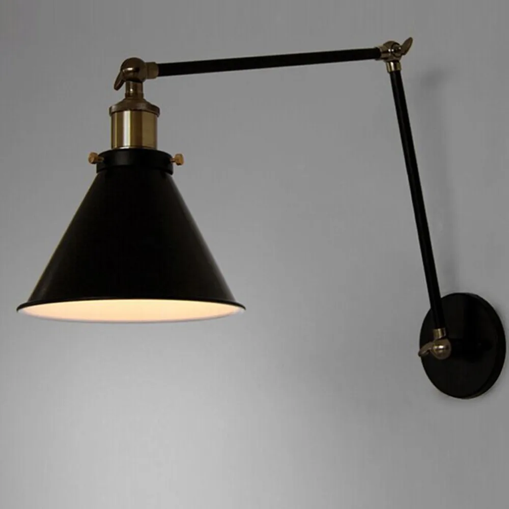 Goede E27 Vintage Industriële Wandlamp Loft Creatieve Swing Arm Blaker Balkon Trap Veranda Restaurant Bar Slaapkamer Muur Home Licht