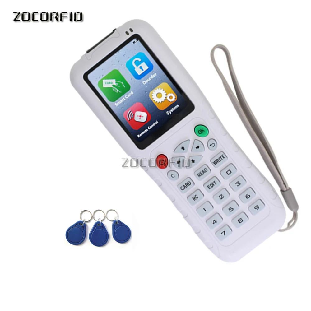 

ZX-copy5 Ручной 125 кГц/13,56 МГц Дубликатор RFID Копир Писатель программист устройство для считывания/записи M1 Ic декодер