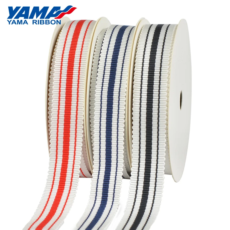 Лента в полоску YAMA Petersham 50 ярдов рулоне ленты 9 мм 16 25 3/8 &quot5/8&quot 1&quot|Ленты для шитья|