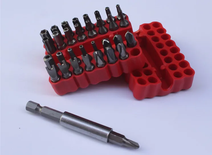 Защита от взлома Набор бит 33 шт Torq Torx шестигранный Звездный гаечный ключ три