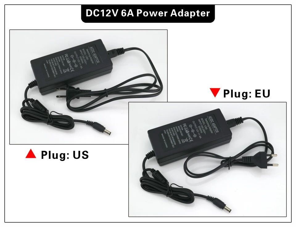 LARZI AC 100 V-240 V к DC 12V 1A 2A 3A 5A 6A трансформаторы для освещения адаптер питания конвертер зарядное устройство для светодиодные ленты светильник