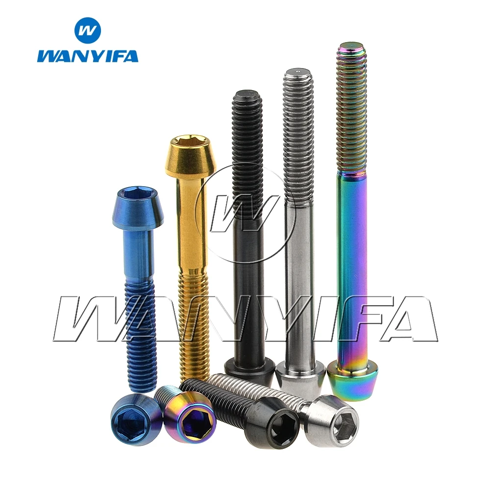 Титановые болты винты с конической головкой коническая головка M6x40 45 50 55 60 65 мм