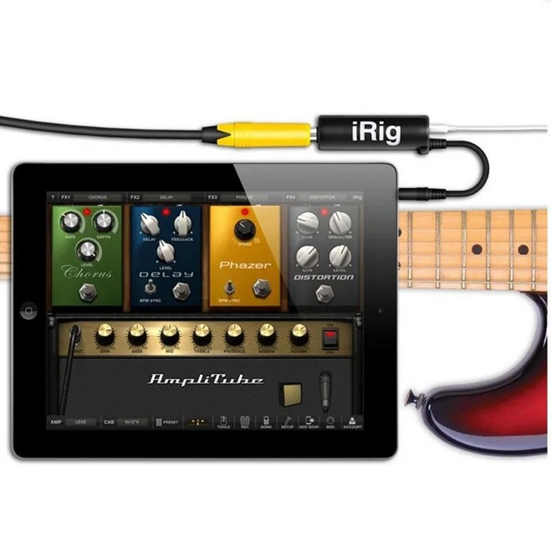 TOP!-Guitar Interface I-Rig Converter Replacement Guitar for Phone New | Спорт и развлечения