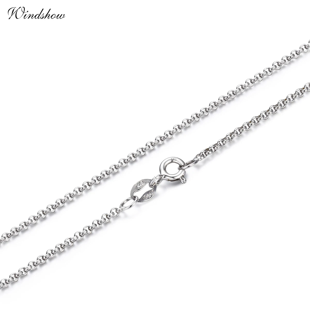 Женская цепочка с кольцами из стерлингового серебра 925 пробы 45 см 18 дюймов|ketting