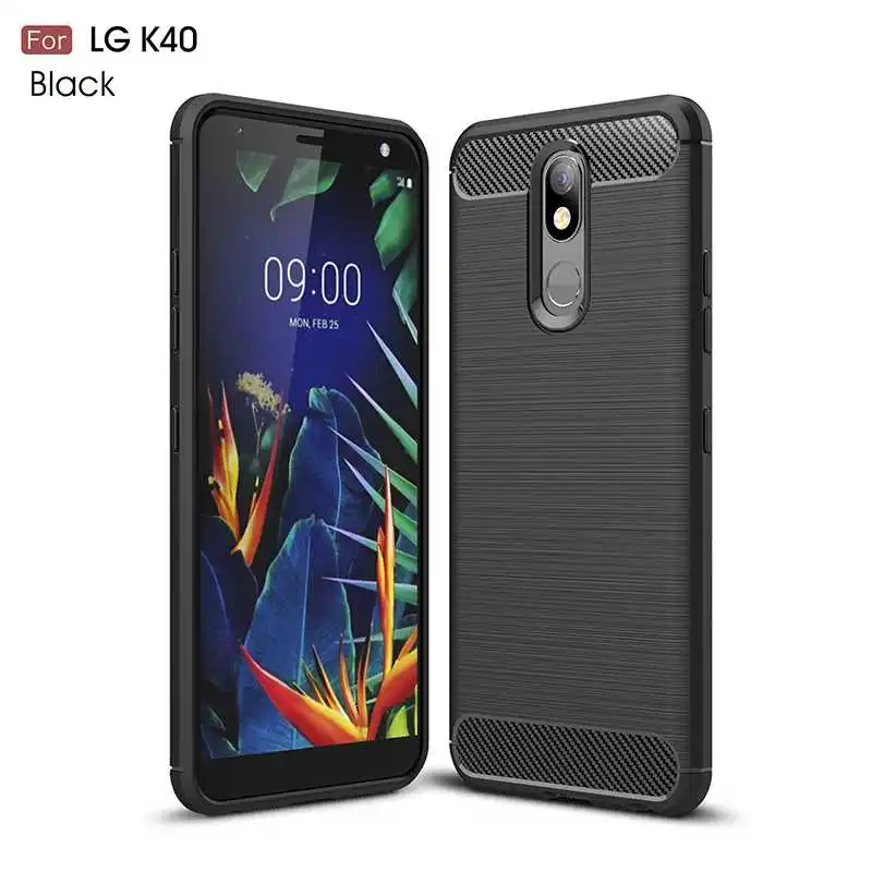 Shock Proof Soft Carbon Fiber TPU Case For LG X4 2019 Cell Phone Cover |