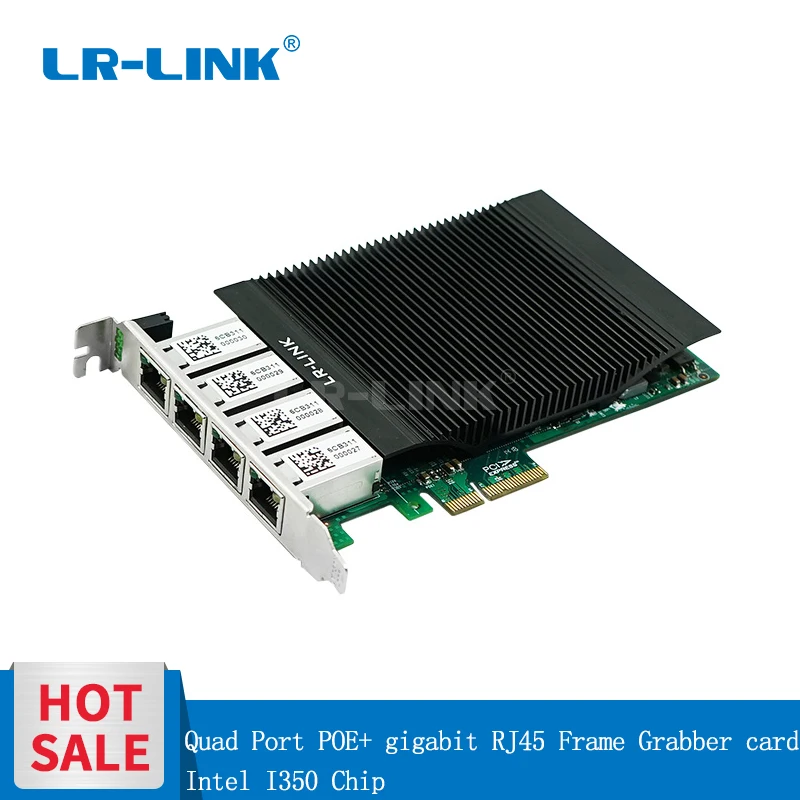 LR LINK 2004PT POE + гигабитный Ethernet Quad Порты и разъёмы рамка Grabber карты промышленная