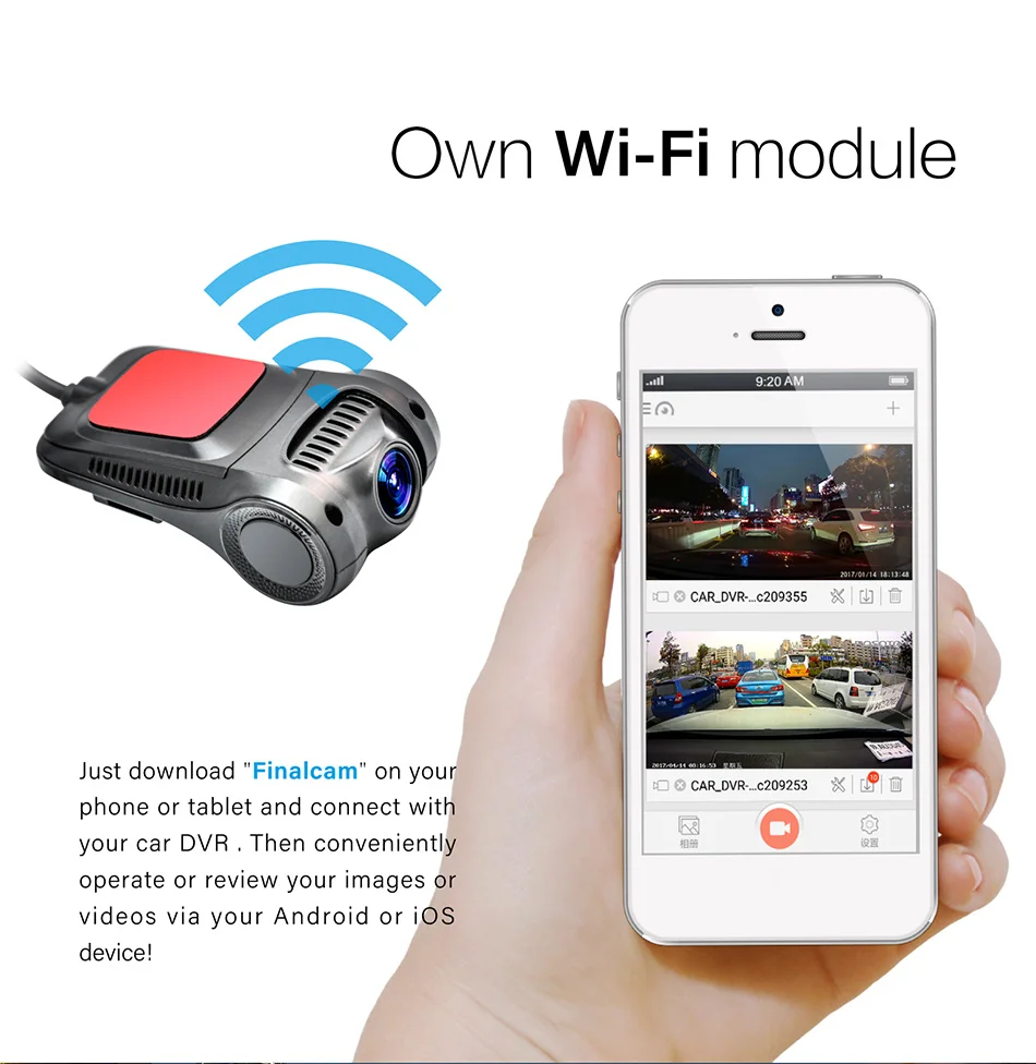 Eunavi новейший DVR Производитель Автомобильный Универсальный Wifi Автомобильный цифровой видеорегистратор HD камера