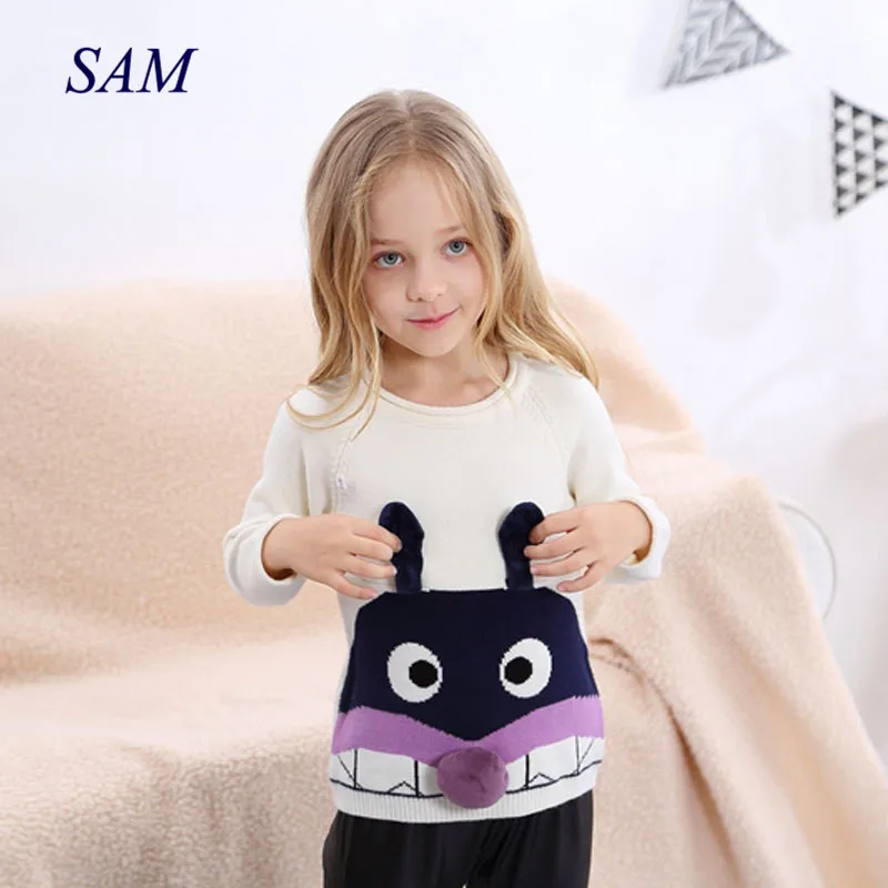 Осенний свитер для мальчиков и девочек трикотажная одежда с длинным рукавом