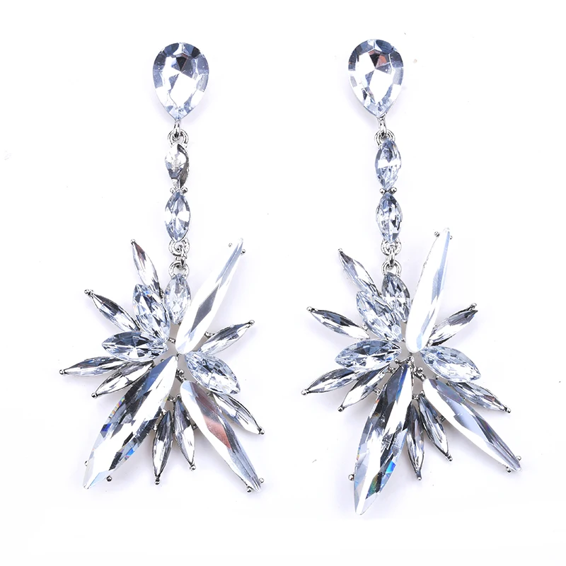 Женские серьги PPG & PGG из длинных стеклянных камней для свадьбы 2019|earrings for|crystal drop