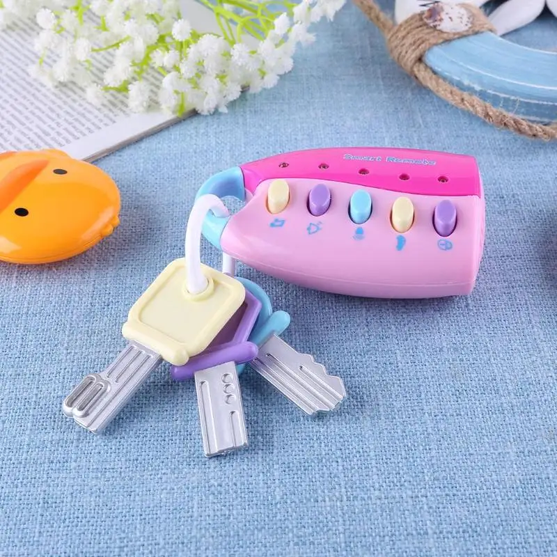 Музыкальная машинка игрушка-ключ красочные вспышки звуков дистанционного автомобиля голоса вокала для ребенка