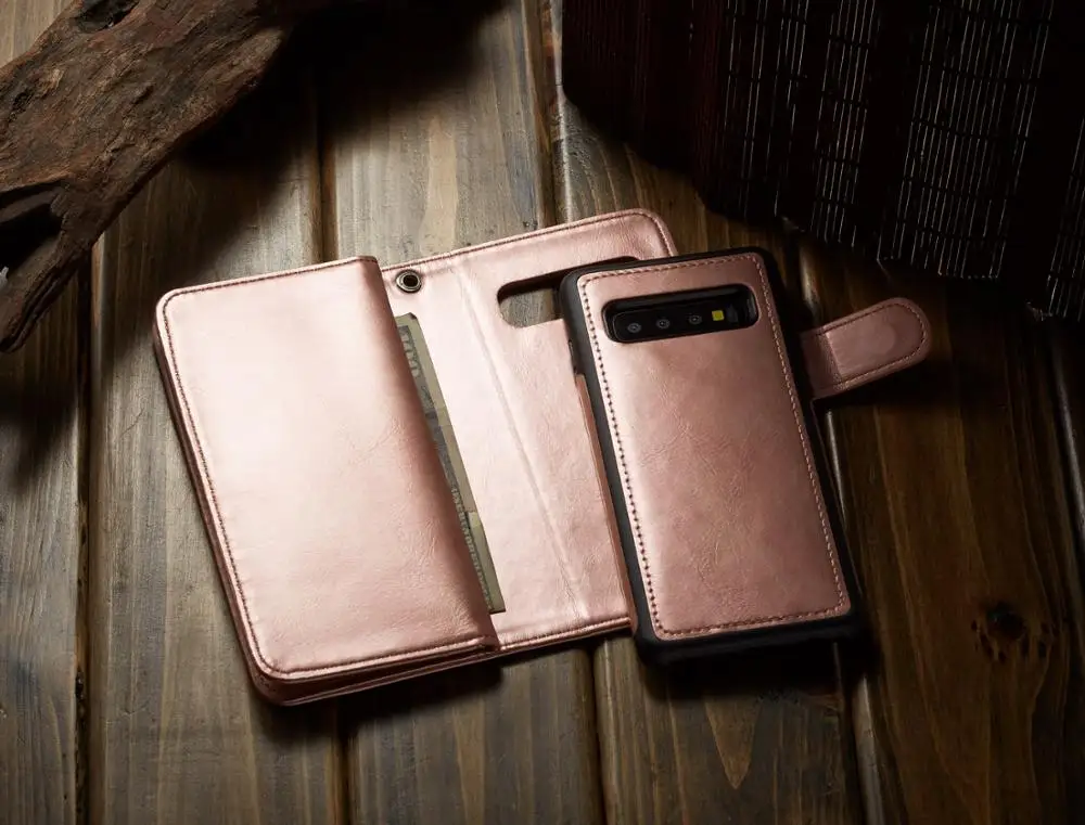 Для samsung Galaxy S8 S9+ S10+ Note9 S10E кошелек в полоску флип из искусственной кожи съемный вместительный многофункциональный чехол-крышка