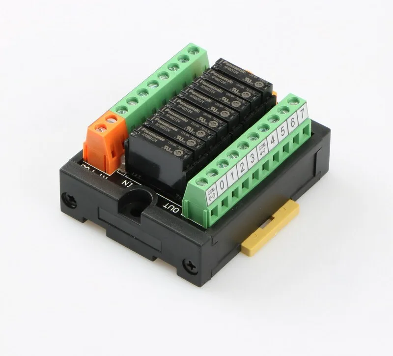 8 полосный релейный модуль с открытым контактом разъемом plc выходной сигнал