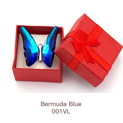 Bermuda Blue Хрустальные большие бабочки блестящий камень для дизайна ногтей Стразы Металлические Хрустальные Камни DIY Бабочка 3D большой размер украшения для дизайна ногтей - Цвет: Bermuda Blue