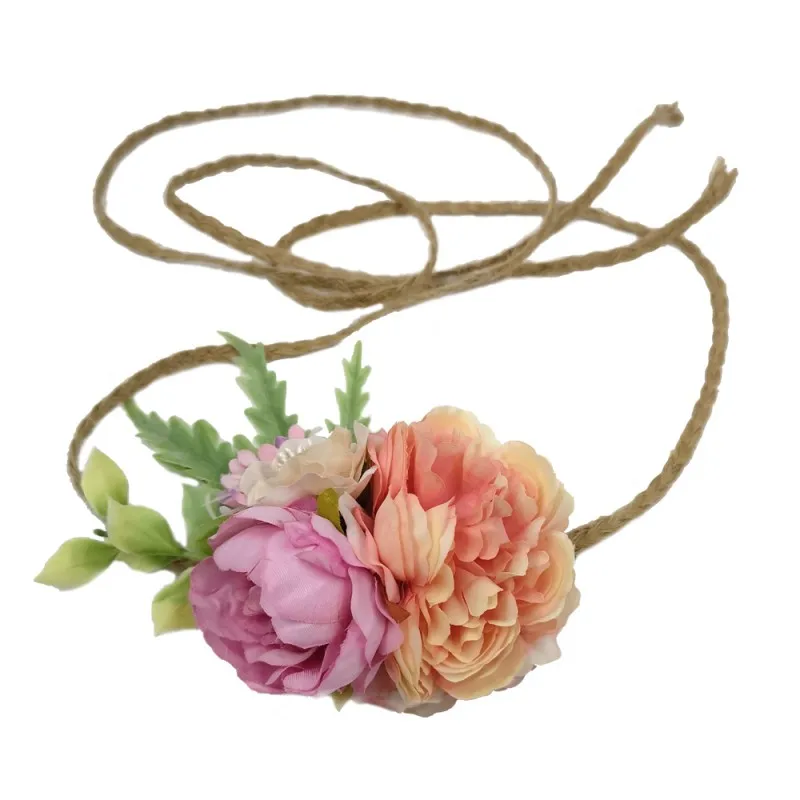 

10pcs/lot Tieback Flower Crown Headband For Baby Girls