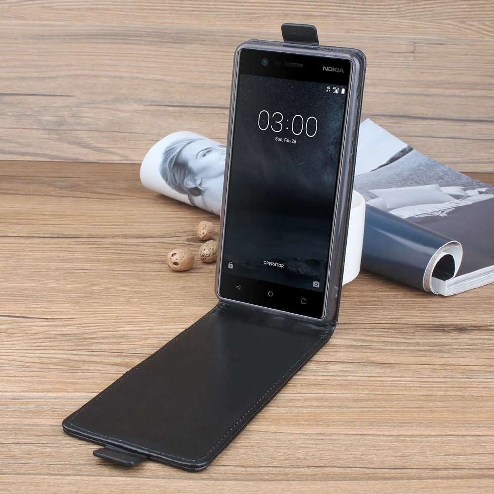 Телефон роскошный кожаный case для nokia 5 раскладной телефон крышки чехлы lumia 950xl 920 929