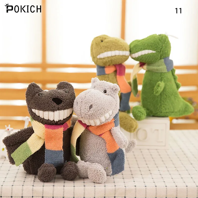 Pokich Дети Улыбка Зубастый плюшевые игрушки цвета слоновой кости куклы мультфильм