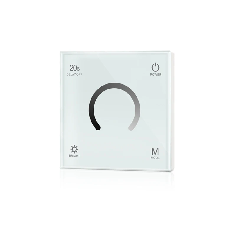 

New T1 Led Dimmer 12V Low Voltage DC 12-24V Input 144W -288W Output Wall Mount Touch Panel Single Color String Dim Controller