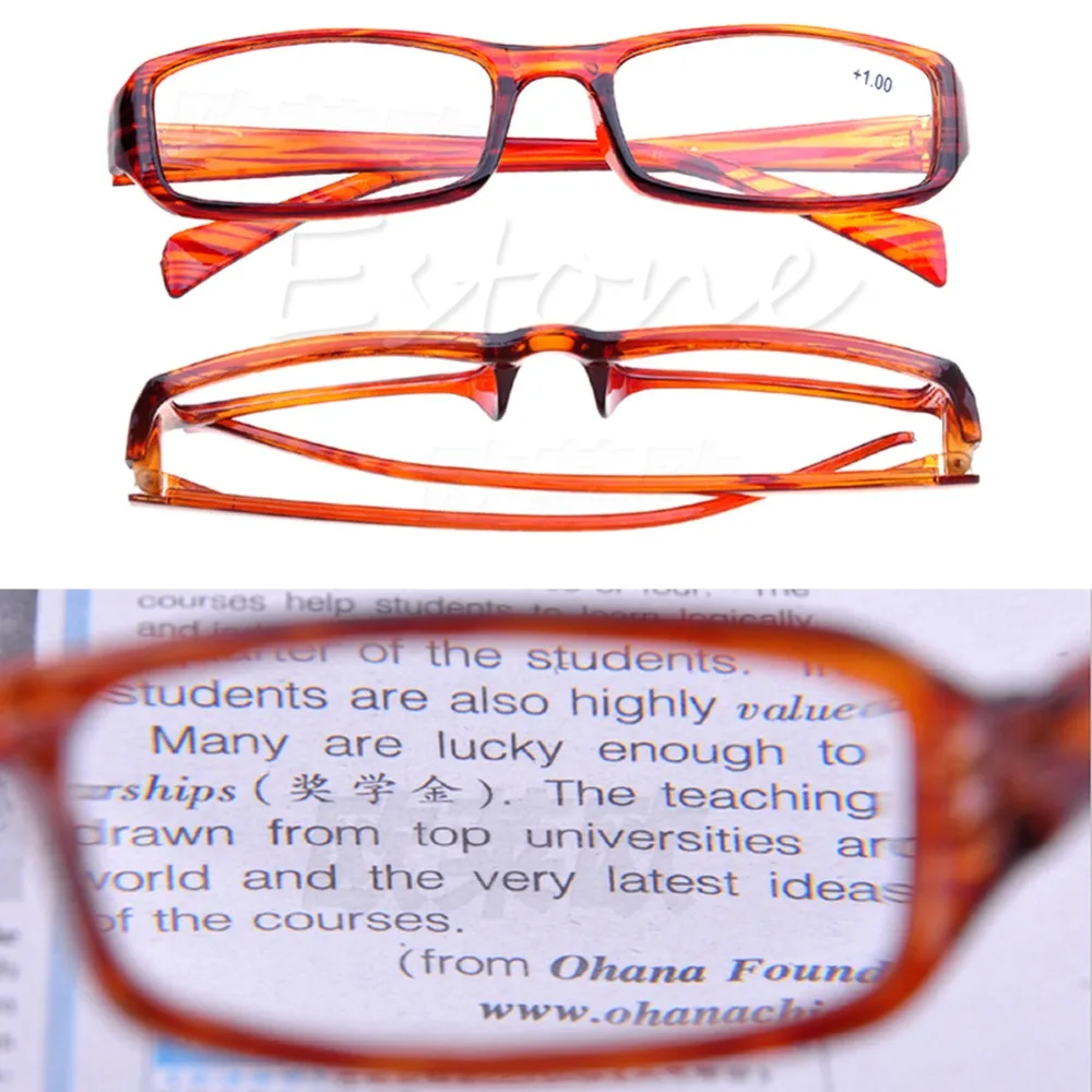 

1 Pc Of Black Brown New Comfy Reading Glasses Readers Presbyopia +1.00 To 4.00 Diopter oculos de grau oculos leitura