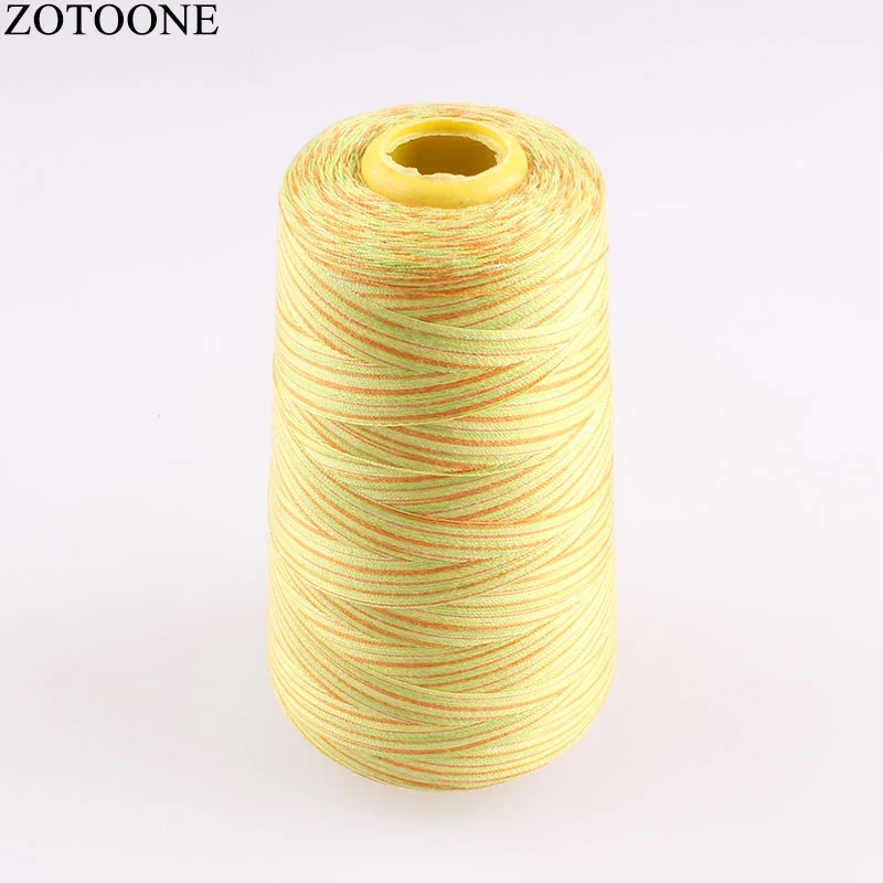 ZOTOONE 3000Y 40 S/2 катушки полиэстер нить для шитья цветная нить для вышивки джинсы для шитья бедер машинная пряжа C - Цвет: Оранжевый