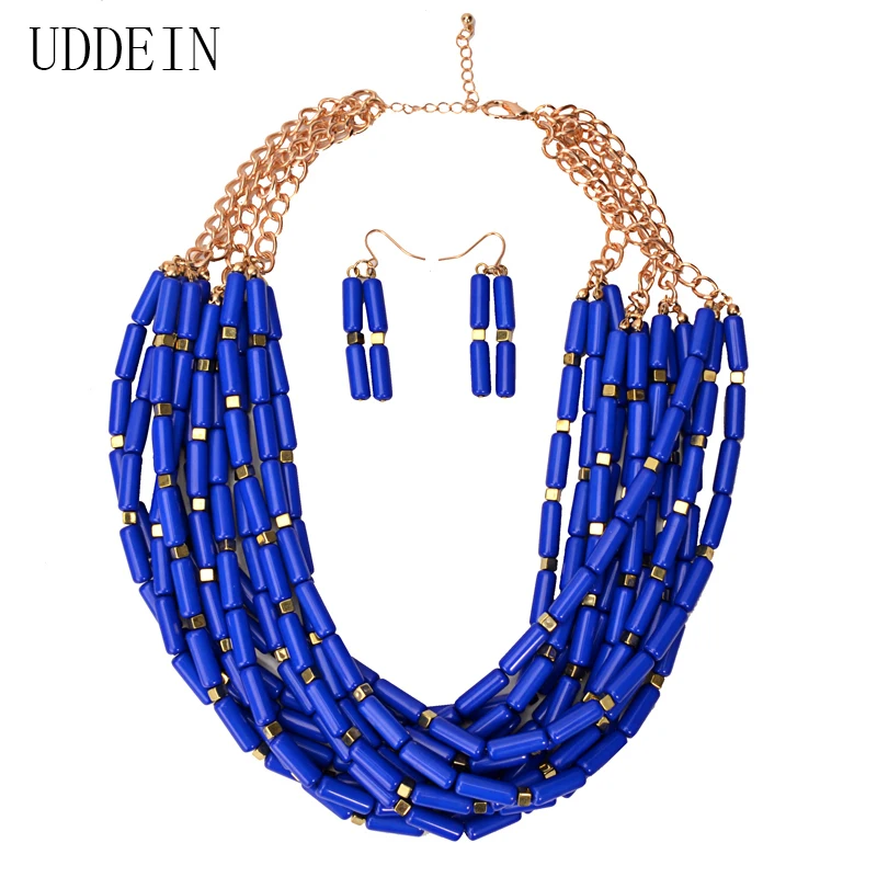 Ожерелье/серьги из акриловых бусин 2 цвета|jewelry christian|necklace orangenecklace love |