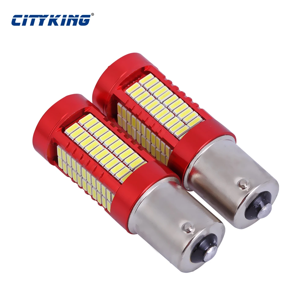 

2 шт., супер яркий белый светодисветильник BAY15D Ba15s 1156 1157 S25 106smd 4014 P21W 30W