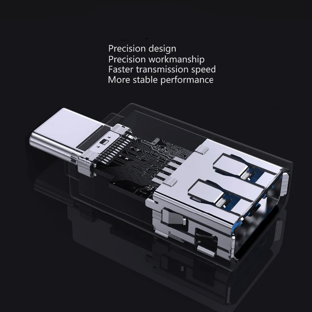 PORTEFEUILLE Тип с разъемами типа c и USB OTG USB 3,0 кабель-переходник для преобразования для samsung P20 HUAWEI p20 pro Xiaomi Mi5 Mi6 Matebook для MacBook