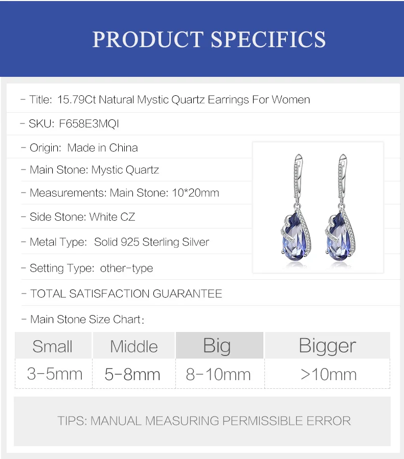 Gem's Ballet 15.78Ct натуральный иолит Синий Мистический Кварц Винтажные серьги 925 Висячие серьги из серебра 925 пробы для женщин хорошее ювелирное изделие