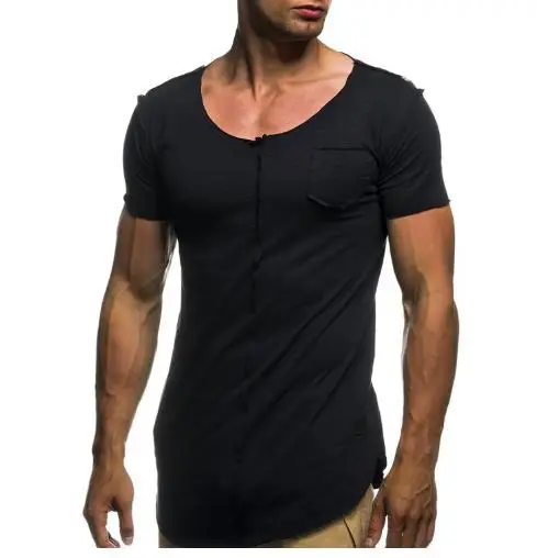 2018 Brand Short Sleeve Fashion Stitching Burrs Men'S Summer Casual T Shirt O-Neck Slim Men T-Shirt Tops Tee Cotton Shirts 3XL | Мужская