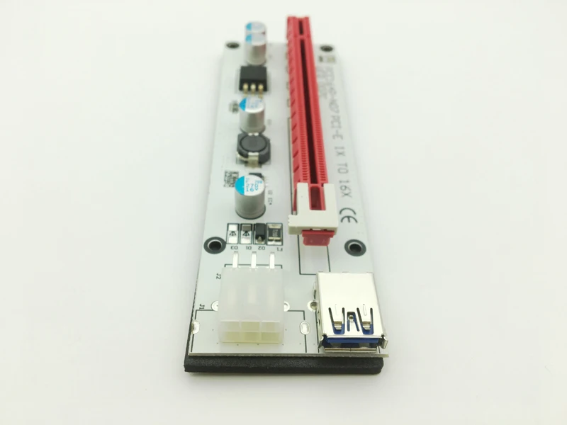 Новая Райзер-карта 3 в 1 VER007C 60 см PCI-E с 4pin 6pin Sata Molex Power PCIe 1x до 16x Extender для майнинга