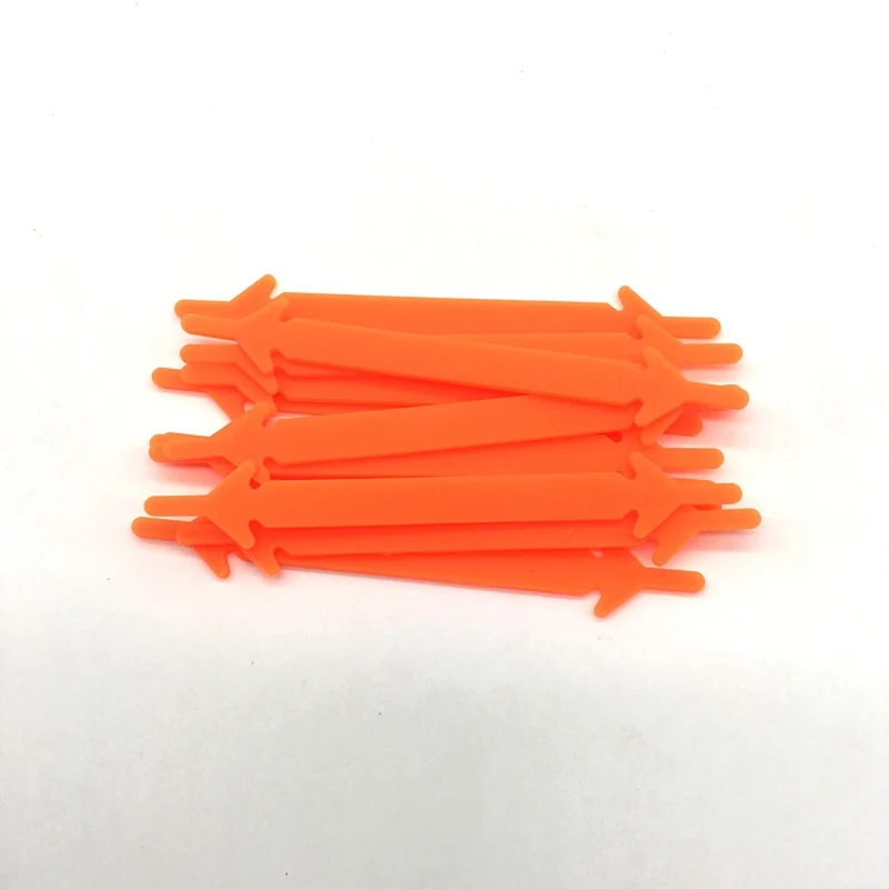 Orange 12 шт./компл. эластичные силиконовые спортивные шнурки для бега без завязок; спортивные туфли со шнурками подходит обувь с ремешком в виде буквы кружево для Для мужчин Для женщин шнурки для обуви - Цвет: Orange
