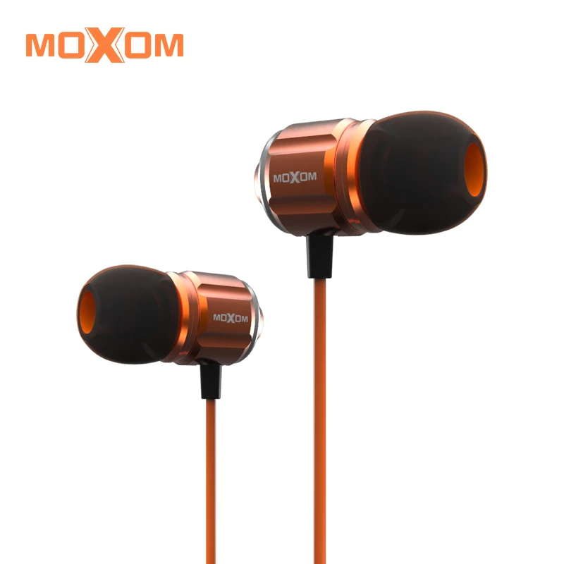 Наушники вкладыши MOXOM спортивные стереонаушники с микрофоном для Xiaomi Huawei iPhone Samsung