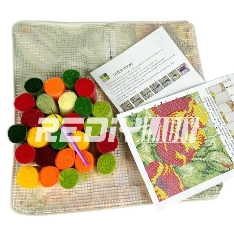 LADIY крюк с защелкой подушки комплект пряжа для вышивки чехлы мака и Дейзи Дак