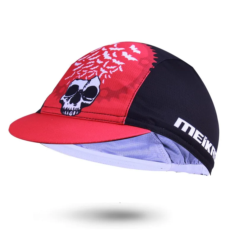 bat skull Велосипедная Кепка s PRO командное кольцо Франция качественная кепка мужская Ciclismo головной убор Защита от солнца УФ шляпа MTB велосипед велосипедный шлем внутренняя Кепка - Цвет: bat skull