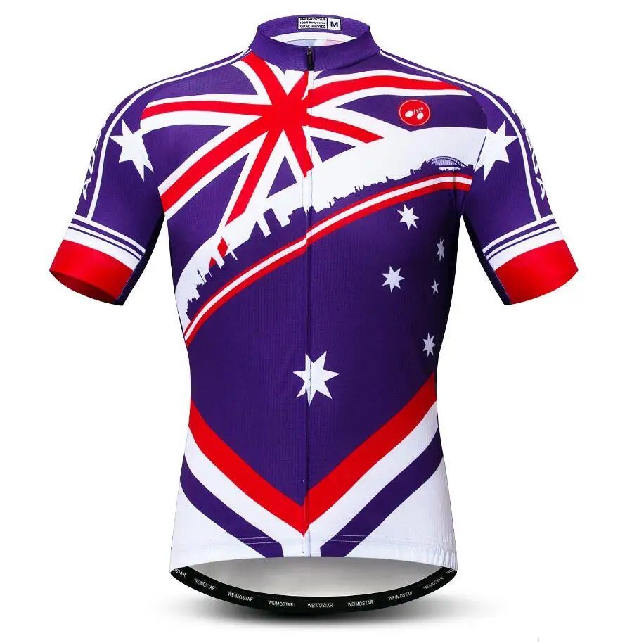 Australia Летняя мужская футболка для велоспорта с коротким рукавом Ropa Ciclismo MTB Одежда для велоспорта велосипедная рубашка для гонок Hombre Maillot Sweden желтая - Цвет: Australia
