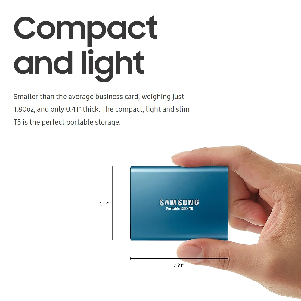 Samsung T5 портативный SSD 1 ТБ 250GB 500GB Тип C внешний твердотельный накопитель USB 3,1 портативный SSd жесткий диск для ноутбука Mac система