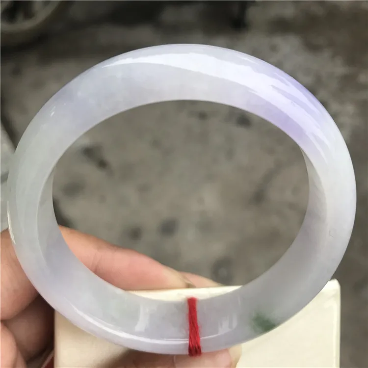 Подлинная природного нефрита браслет фиолетовый цветы плавающей природные Дан