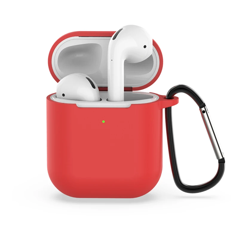 Силиконовый чехол s для Airpods 2nd роскошный защитный беспроводной Чехол для наушников для Apple Airpods 2 противоударный чехол с крючком