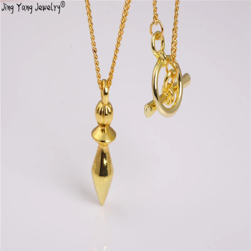 Jang Yang reiki pendente di rame e pendoli for rabdomanzia pendolo armonia in oro rosa Catena Europeo Alla Moda Con necklase|Подвески| |