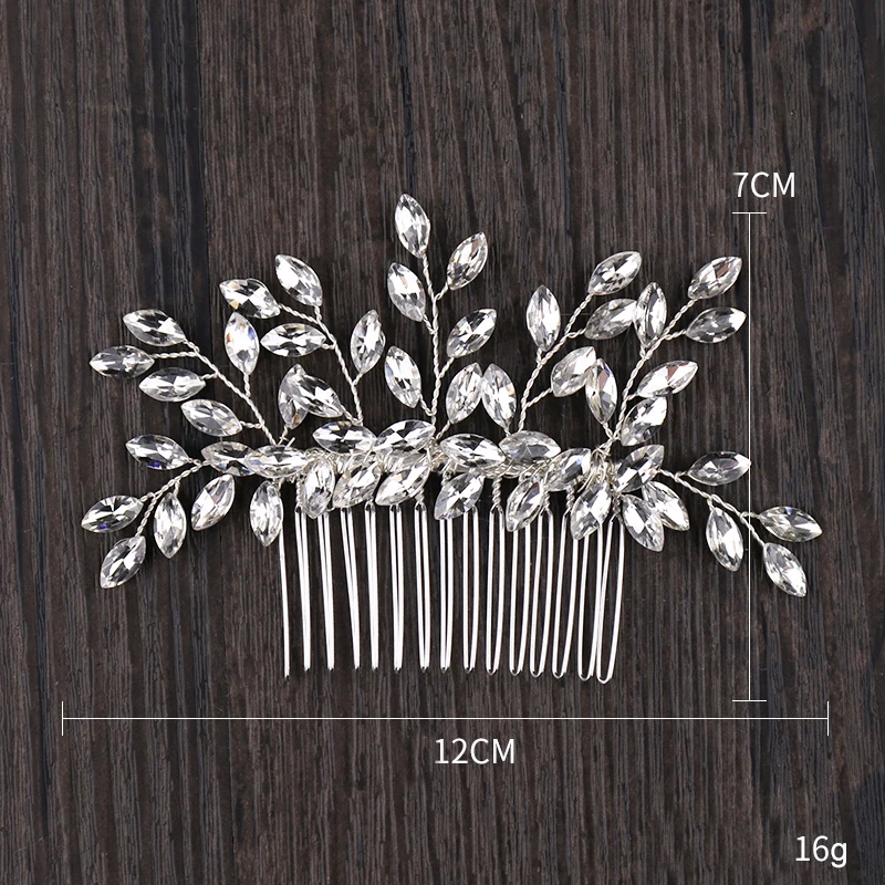 

New Rhinestone Wedding Hair Comb Bridal Hair Combs Jewelry Accessories Trendy Crystal Head Ornaments Bride Headdress