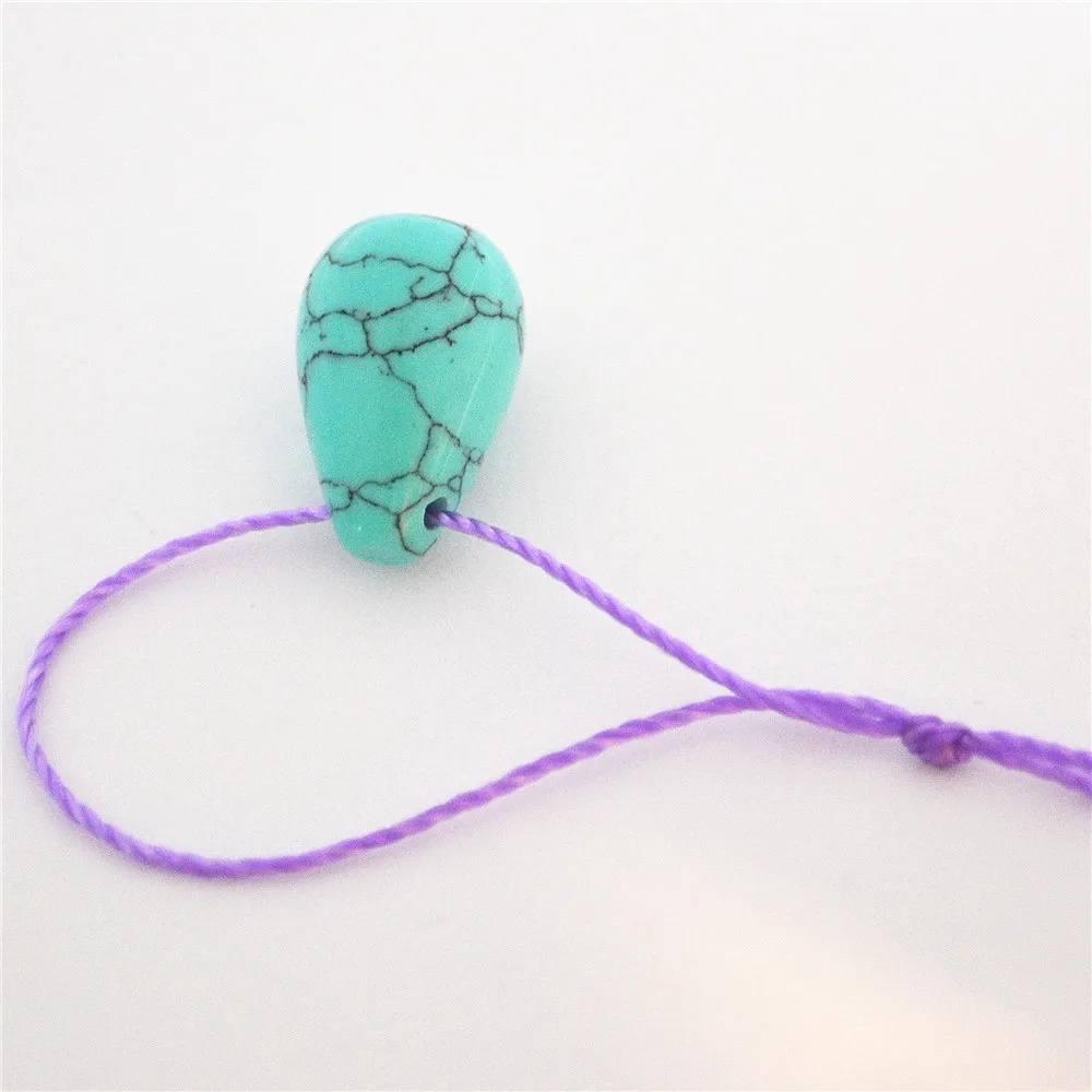 28 шт. Натуральный Камень капли воды груша Форма Бусины синий Howlite камень из бисера