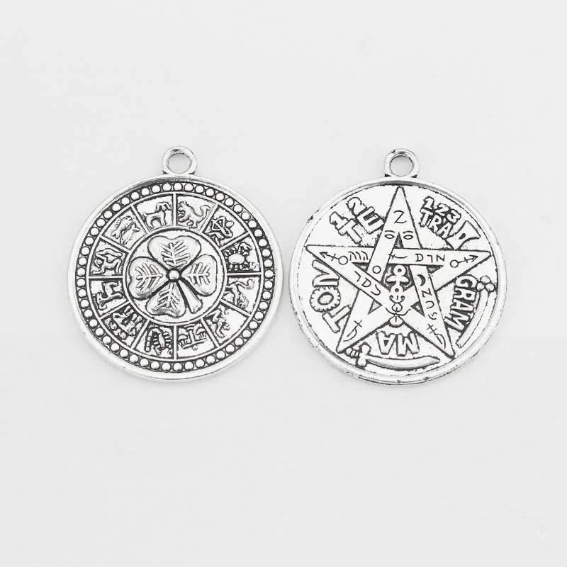 Амулет с листом тетраграмон подвеска Ювелирная фурнитура 5 шт.|pendant jewelry findings|charm
