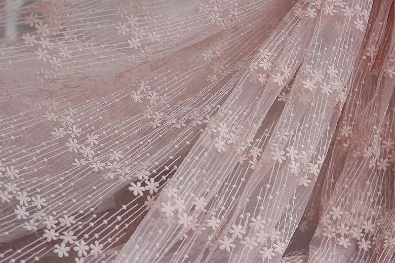 Бесплатная доставка ширина 120 см розовая винтажная кружевная ткань с вышивкой