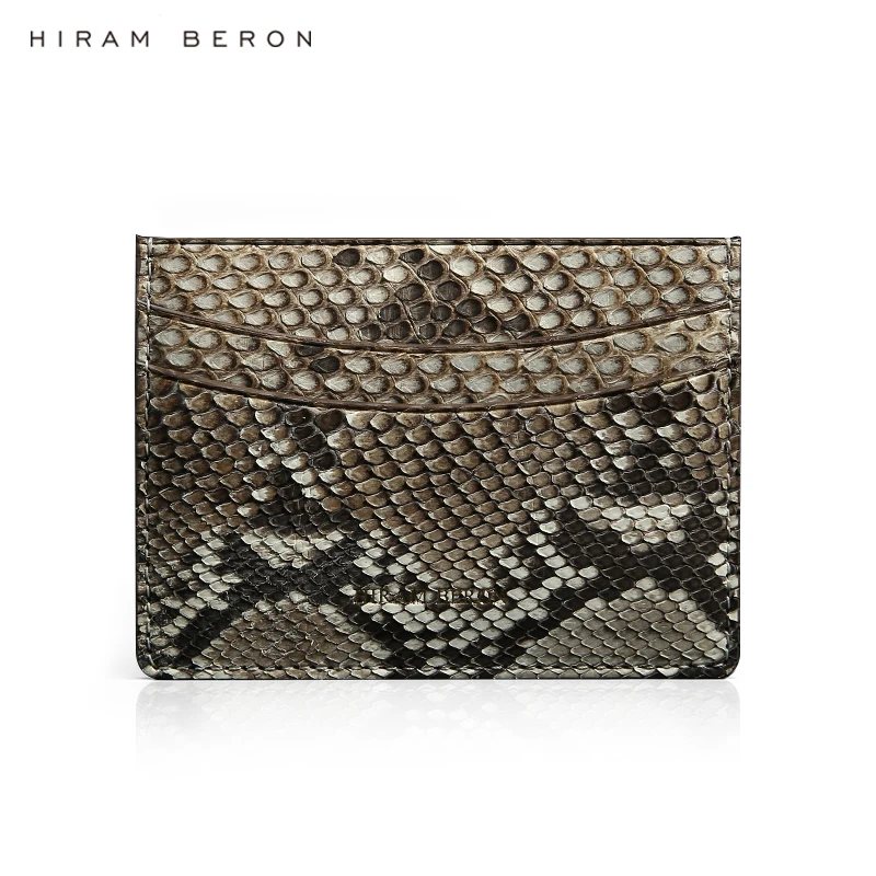 Hiram Beron custom name python skin credit card wallet women leather case dropship