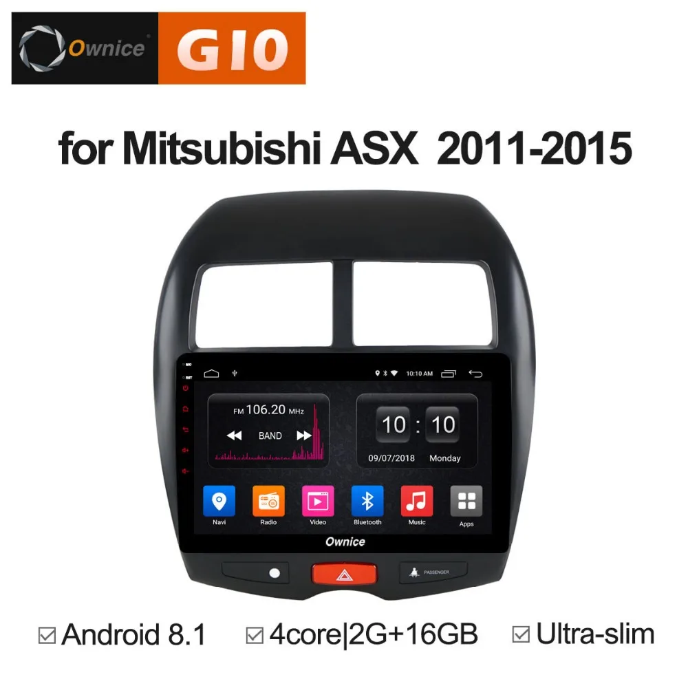 Четырехъядерный 4 ядра 2G RAM + 16GB ROM Android 8 1 автомобильный dvd-плеер для Mitsubishi ASX 2011-2015