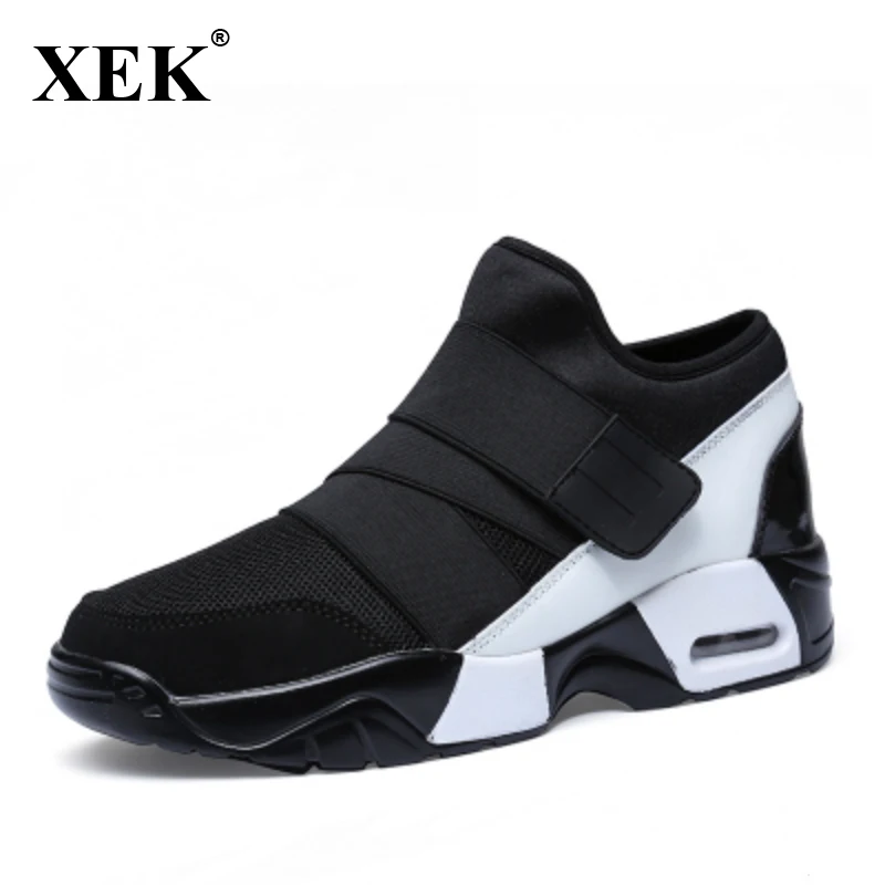 

XEK New Unisex Casual Shoe Air Breathable Casual Fashion Krasovki boty calcados obuv Tenisky Flat Height Increasing shoes WFQ103