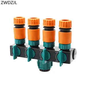 Садовый кран для орошения, 4-сторонний сплиттер 3412, 1 шт.