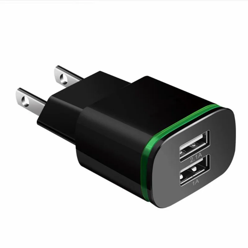 2 порта Micro USB зарядное устройство со светодиодной подсветкой 5 В А быстрая зарядка